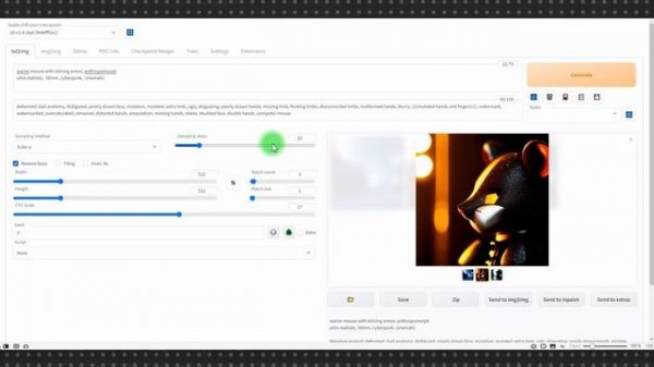 Stable Diffusion #3: Разрушаем легенды. Sampling steps и CFG Scale – как подобрать правильно