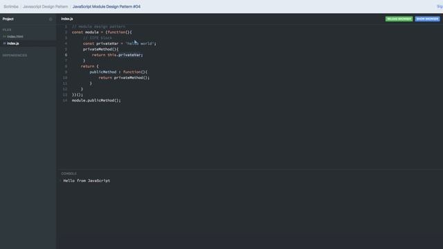JavaScript Module Design Pattern #04 смотреть онлайн