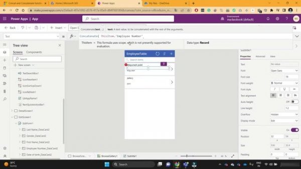 12. Create Power Apps using Excel | Power Apps Course