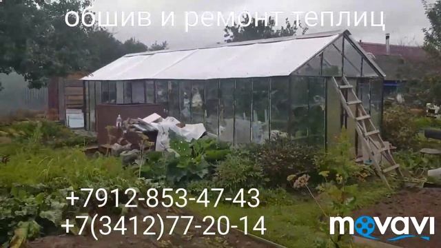 Обшив и ремонт старых теплиц в г. Ижевске +7912-853-47-43 или +7(3412)77-20-14 смотреть онлайн