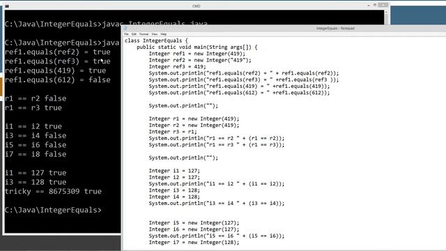 Learn Java Programming - Integer Class equals(...) == Tutorial смотреть онлайн