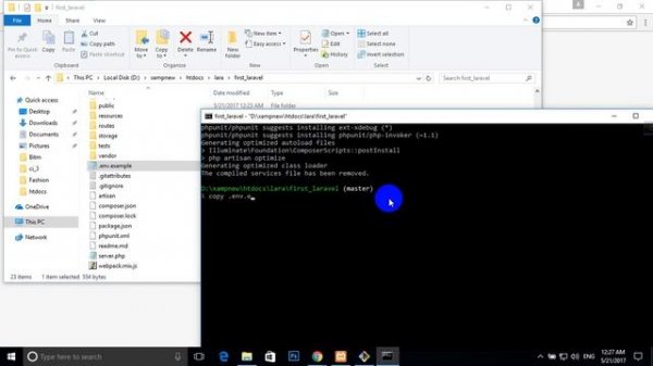 How to clone and run laravel project from github/gitlab