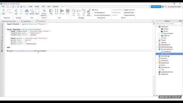 Roblox. leaderboard. Таблица лидеров. Проект Платформер смотреть онлайн