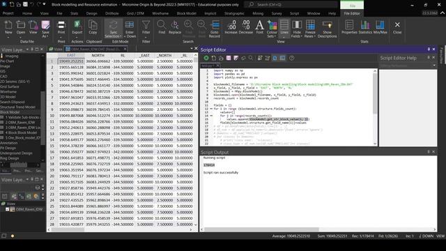 Manipulate Micromine Block Models using Python смотреть онлайн