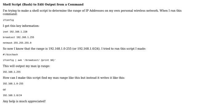 Unix & Linux: Shell Script (Bash) to Edit Output from a Command смотреть онлайн