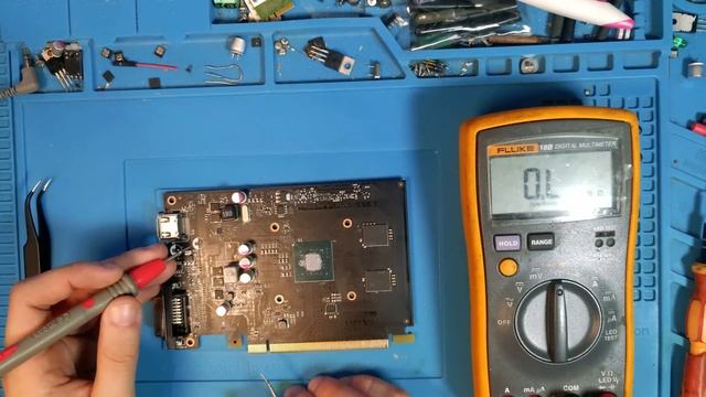 Ремонт простой видеокарты с непростой историей. смотреть онлайн