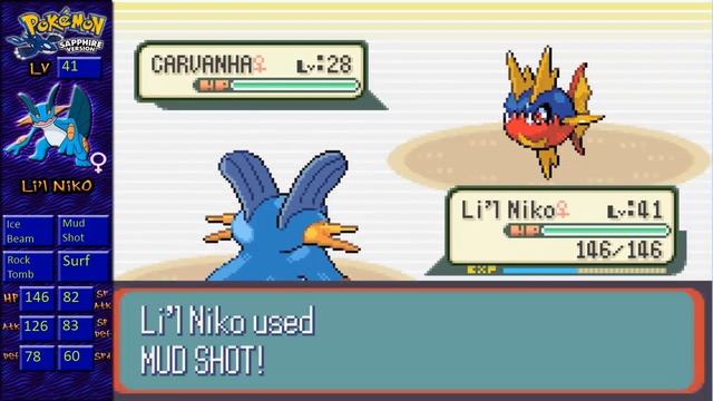 Let's Play Pokemon Sapphire: Swampert Solo Run! Ep. 11: All Hail the Death God Li'l Niko! смотреть онлайн