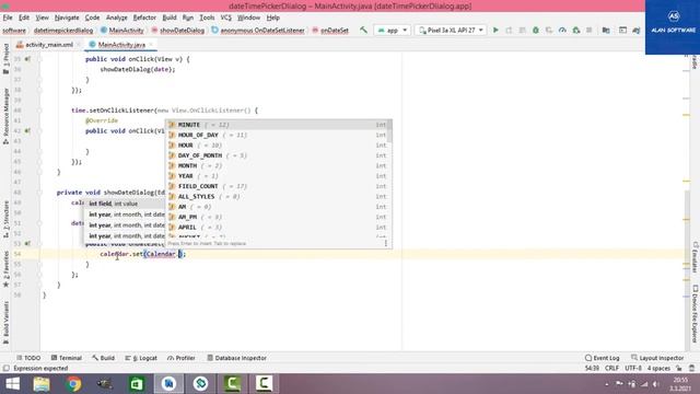 DatePickerDialog && TimePickerDialog - Android Studio/JAVA смотреть онлайн