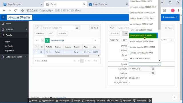 APEX18 of 30: Create interactive report (IR). Modify LOV code. Format phone display with LOV. смотреть онлайн