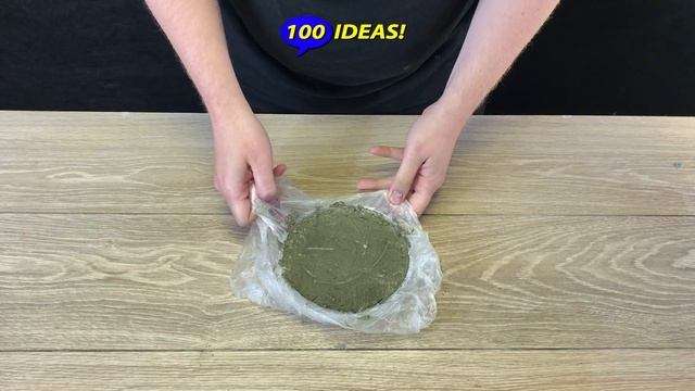 Imitation of a wooden disk made of cement! Garden decoration ideas! смотреть онлайн