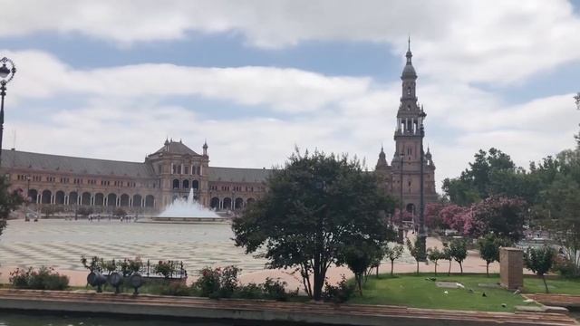 Plaza de Espana, Seville, Sevilla, Spain, flamenco, Andalucia, Beautiful Place ... смотреть онлайн