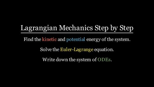 Lagrangian Mechanics 101 with Python: An Overview смотреть онлайн