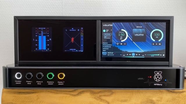 Music Player Volumio 3 Raspberry Pi 4 HiFiBerry with Audio Visualizer VU-Meter 2x LCD 3.2" Display смотреть онлайн