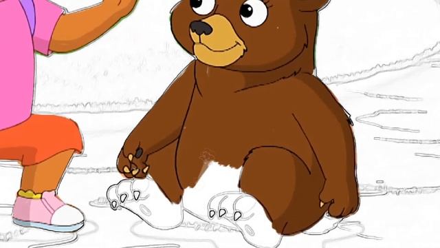 Раскрашиваем Даша Путешественница и Сонный Мишка из Мультика Волшебная Раскраска для детей смотреть онлайн