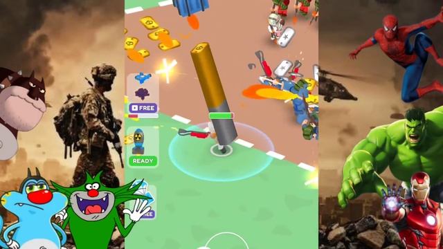 Oggy And Jack Challenge Avengers Team | In Army Commander Game ? Oggy Game | Tank Game ? смотреть онлайн