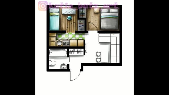 Скетч план квартиры / Sketch plan of the apartment смотреть онлайн