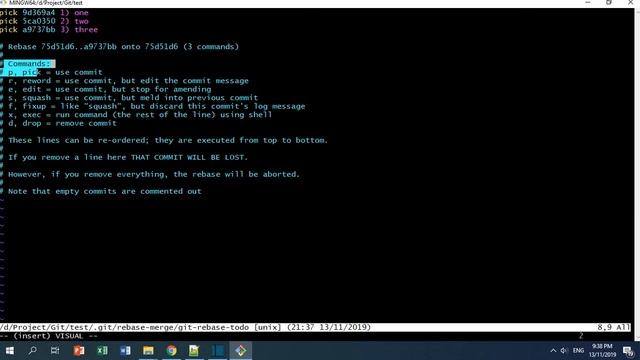 Git Rebase Interactive (squash) смотреть онлайн