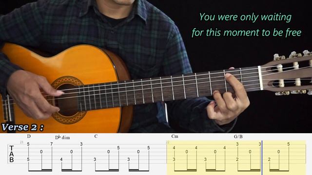 BLACKBIRD - THE BEATLES - Fingerstyle Guitar Tutorial TAB + Chord + Lyrics смотреть онлайн