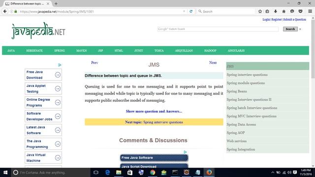 Difference between topic and queue in JMS.
| javapedia.net смотреть онлайн