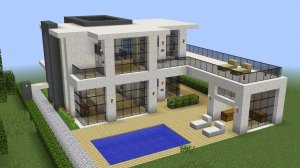Майнкрафт - Как построить современный дом 13. Minecraft