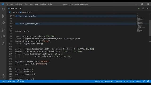 Pygame Tutorial. Pong game #9 смотреть онлайн