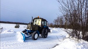 МТЗ-82.1.Опять снегопад, опять чистим!
