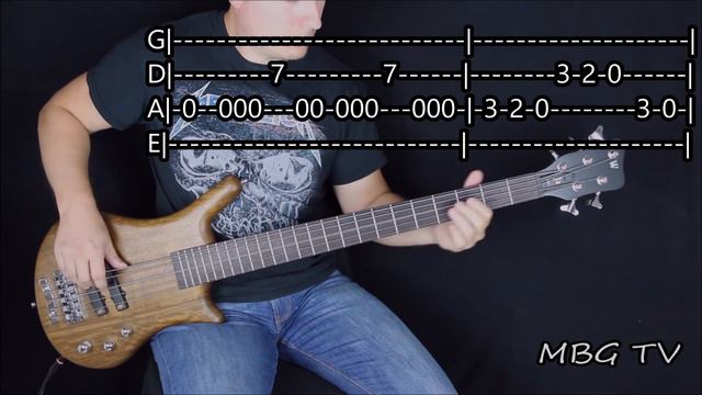 Metallica - Seek and destroy (Bass Cover with Tabs) смотреть онлайн