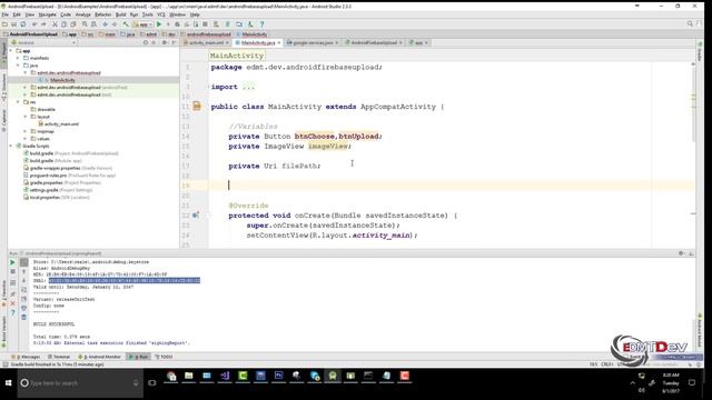 Android Studio Tutorial - Upload Image Using FireBase Storage смотреть онлайн