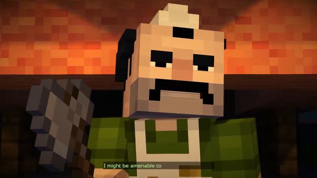 Minecraft Story Mode Episode 1 - Threatening Butcher - Slime Block - Walkthrough Let's Play Part 3 смотреть онлайн
