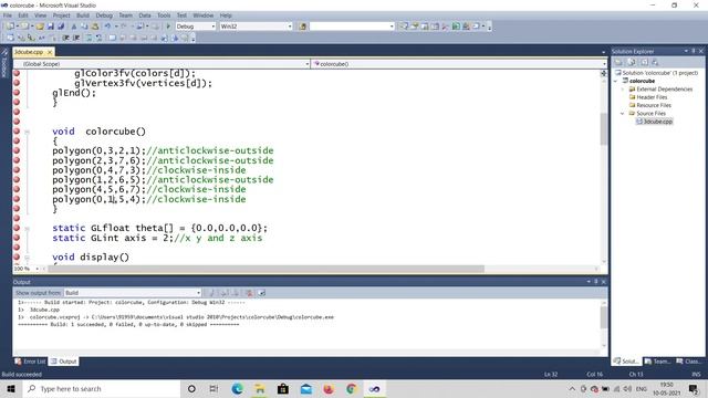 OpenGL Color cube Modification | Computer Graphics | visual studio смотреть онлайн