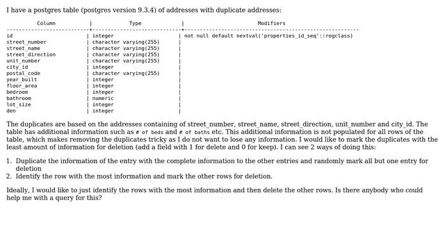 How to remove duplicates and keep the one with the most additional information? смотреть онлайн
