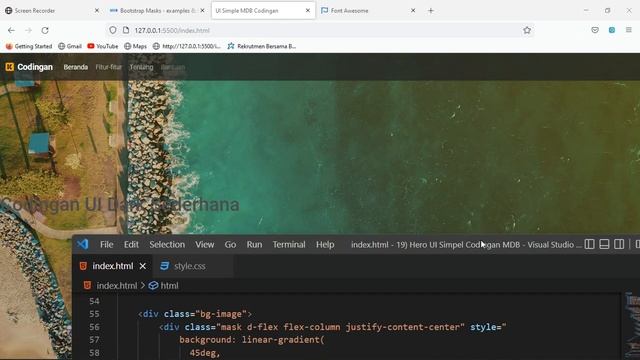 Membuat UI UX Hero Dark || MDBootstrap UX UI Indonesia смотреть онлайн