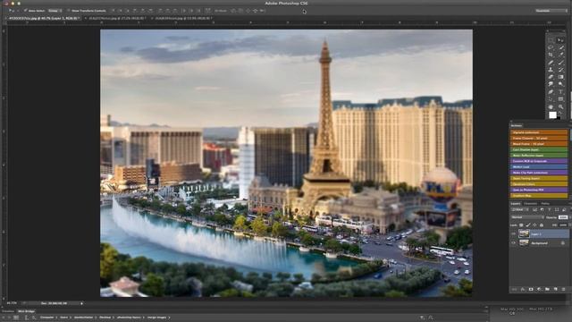 Photoshop CS6 Tilt Shift, miniature city смотреть онлайн