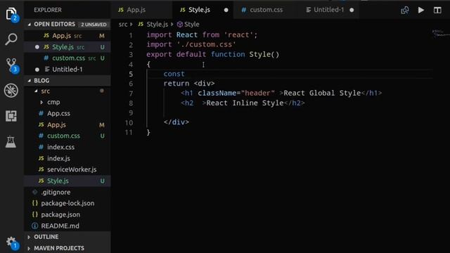 Apply Style in Reactjs # 21 | Styles in Reactjs | Reactjsfullcource | Reactjs Tutorial in Hindi смотреть онлайн