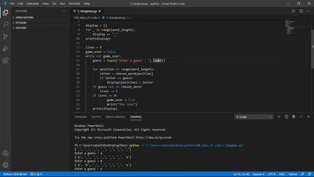 How to build Hangman Game in Python in Hindi | Word Guessing Game Python | Hangman Game Python 2021 смотреть онлайн
