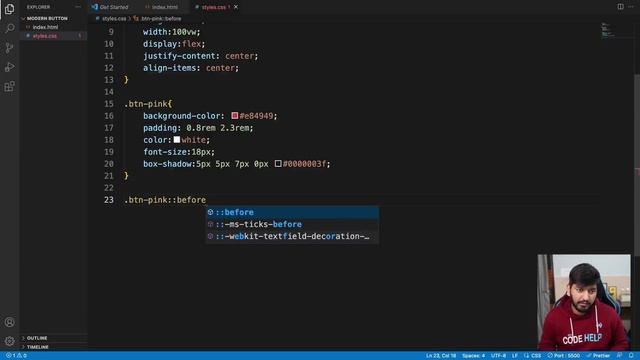48 - Create a Modern Button Using CSS смотреть онлайн
