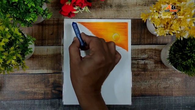 New Year drawing 2023 with oil pastel : tutorial смотреть онлайн