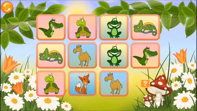 Игра найди пару. Животные. смотреть онлайн