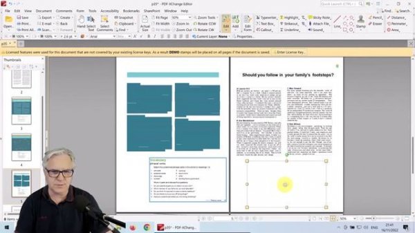 Remove background & enhance text of pdf - using Free pdf-xchange editor