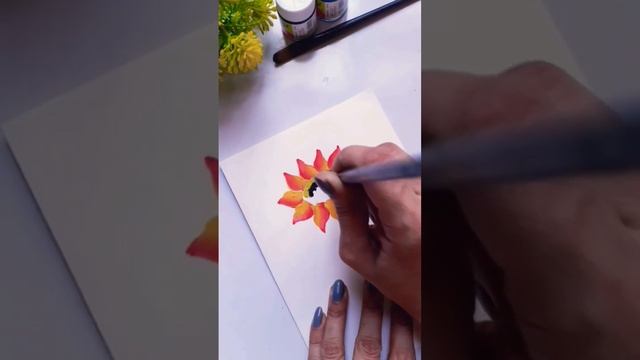 Easy Trick To Make One Stroke Flower Painting/Easy One Stroke #shorts #viralshorts #viralvideo #art смотреть онлайн