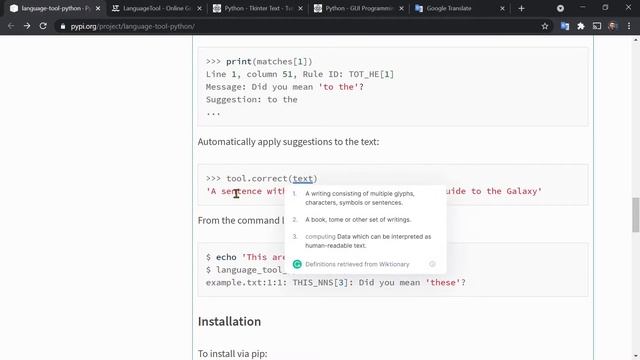 LanguageTool مكتبة بايثون смотреть онлайн