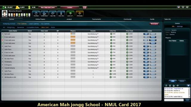 2.1 American Mah jongg School - Playing School Games against bots 4 wins one wall game Part 1 смотреть онлайн