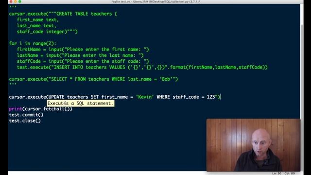10.7 SQL with Python: Update and Delete records in your database using Python смотреть онлайн