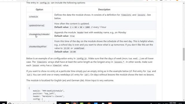 Magic Mirror 8 - 3rd part Module Installation of Weekly Schedule. смотреть онлайн
