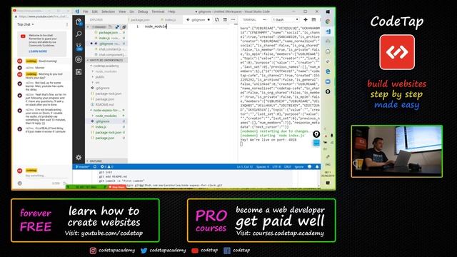 use NodeJS and Express to pass Git Guardian - JavaScript, HTML, CSS, React, Redux, GraphQL, Git смотреть онлайн