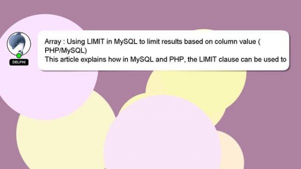 Array : Using LIMIT in MySQL to limit results based on column value (PHP/MySQL)