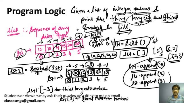 XI - IP Practical #14 : To find the third largest/smallest number in a list смотреть онлайн
