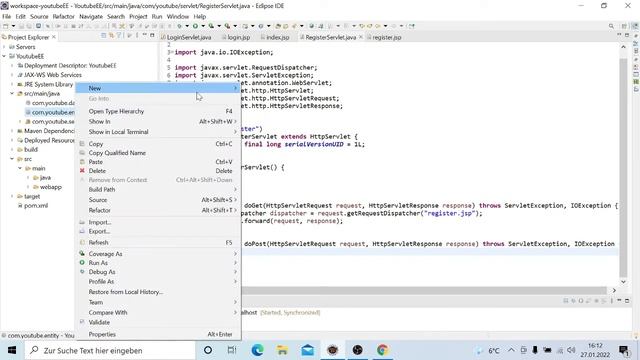 Java EE Servlet erstellen Registrierung | Java EE Tutorial deutsch смотреть онлайн