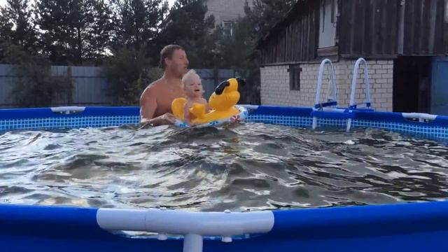 Каркасный бассейн Intex Metal Frame Pool 457 х 122 см Катаемся на Собачке смотреть онлайн