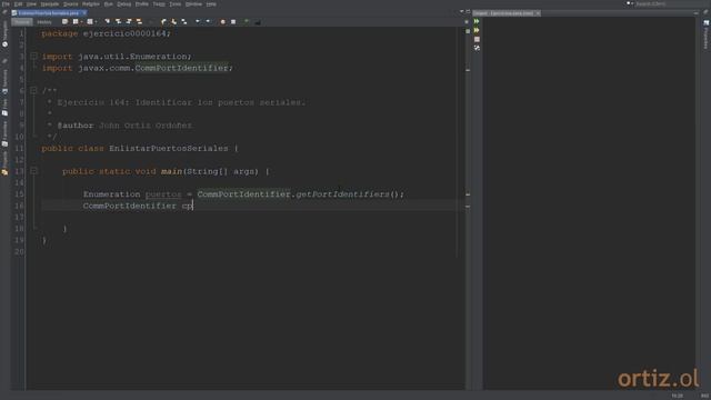 Java - Ejercicio 164: Identificar los Puertos Seriales del Sistema смотреть онлайн